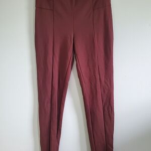 Zac & Rachel Straight-Leg Ponte Pants in Brown